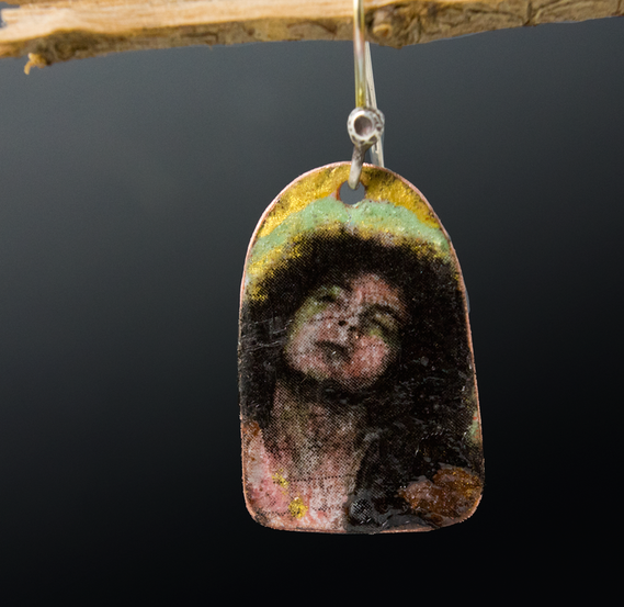 Mixed media, copper, torch fired enamels, iron oxide pigments, laquer